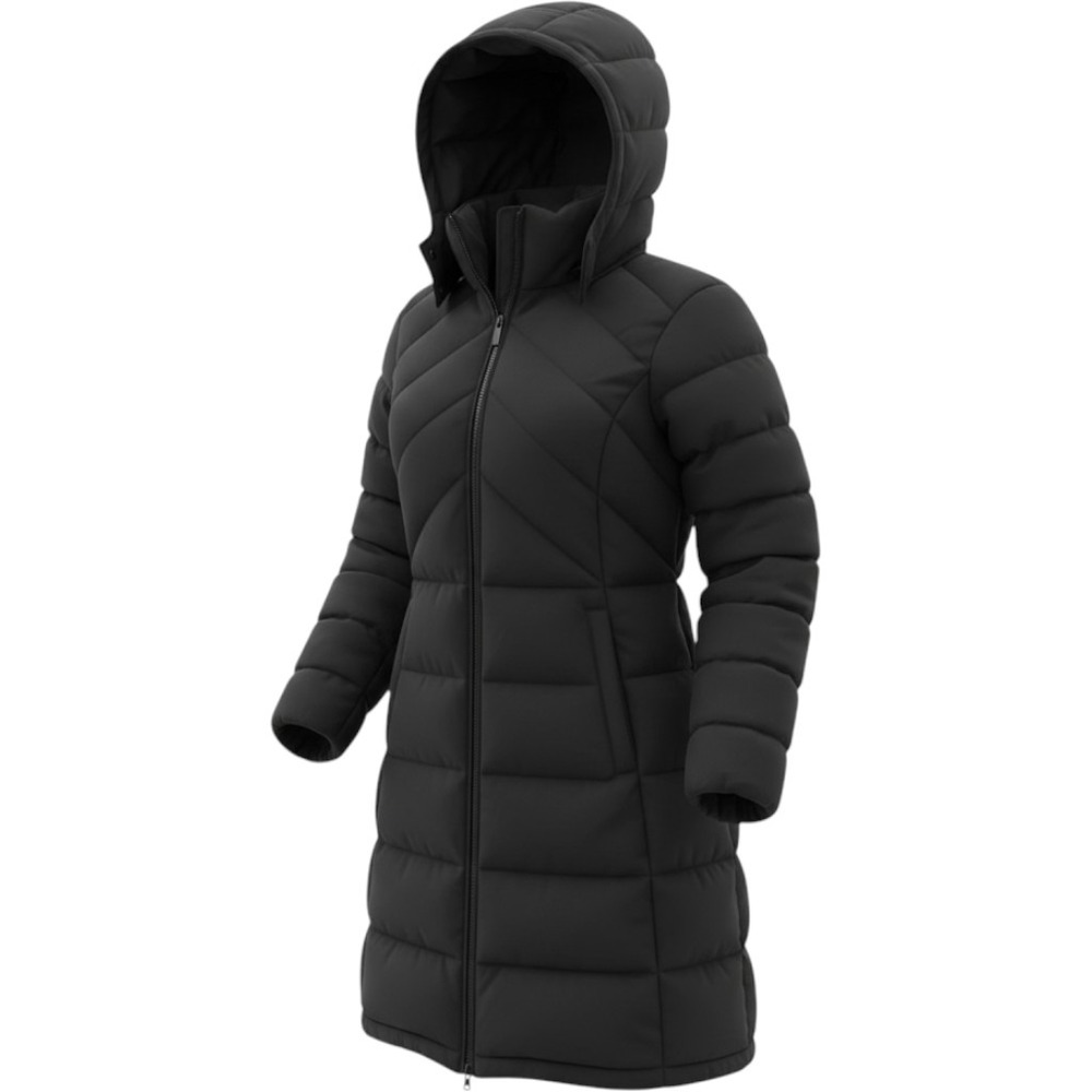 Bench Urbanwear Womens Black Longline Puffer Jacket Hooded Parka 1903360 Large